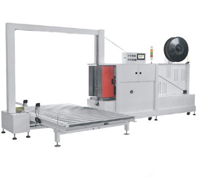 栈板纸卡板自动打包机_托板塑胶卡板自动包装机_穿剑捆扎机