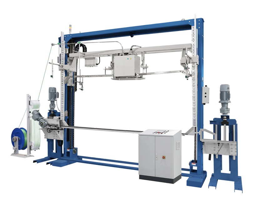 单提升穿剑顶部打包机-砖窑厂专用打包机-镁锭全自动打包机